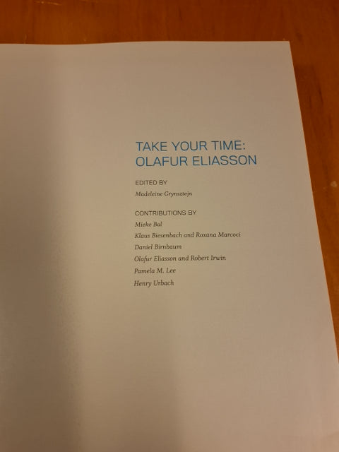 Olafur Eliasson Bog "Take your time" + 1 Littel sun Design Olafur Eliasson